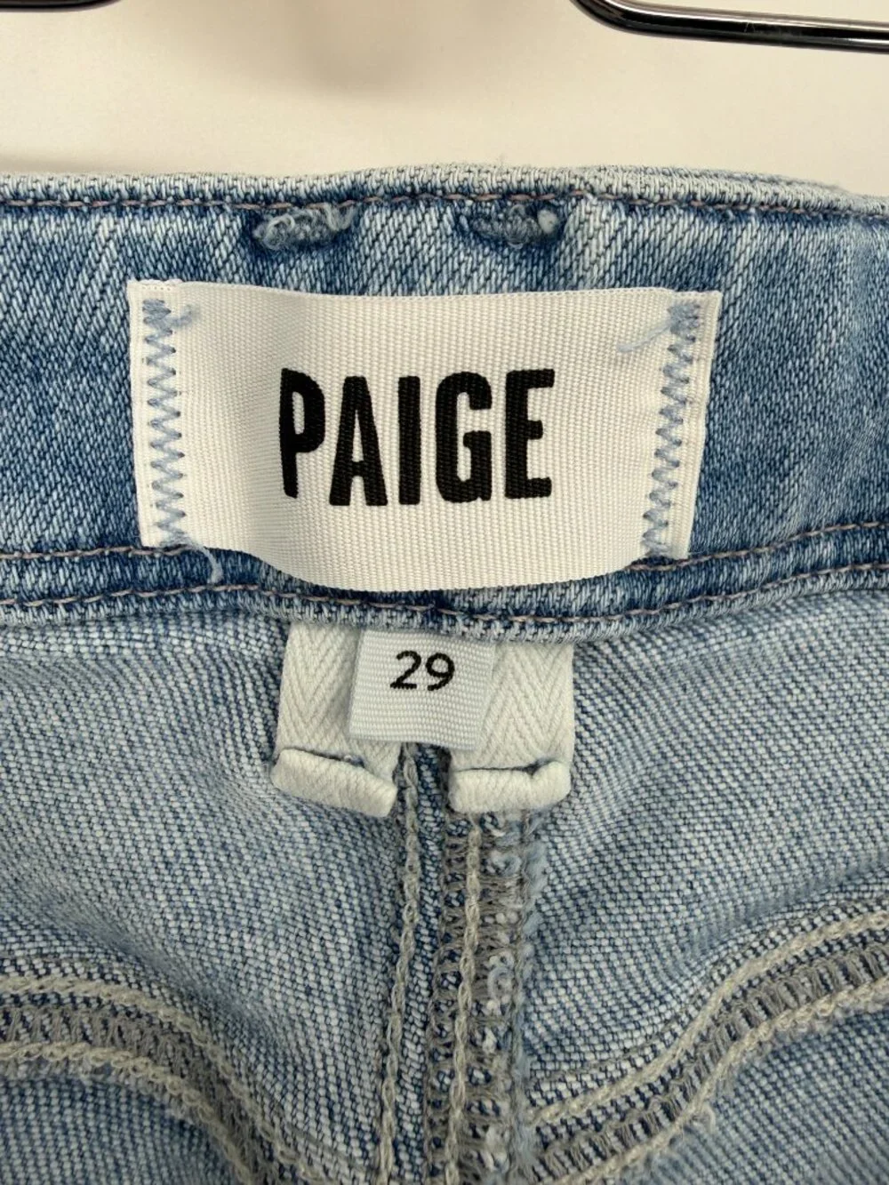 PAIGE Anessa High Rise Crop Wide Leg Raw Hem Jeans Size 29